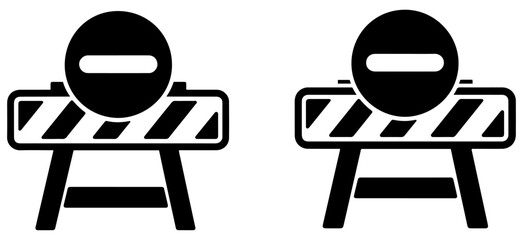 road barrier warning stop icon © graphixecho