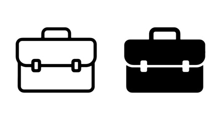 Briefcase icon set, professional business bag vector, office portfolio symbol © MR