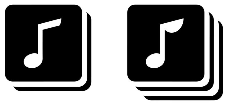 music playlist icon set