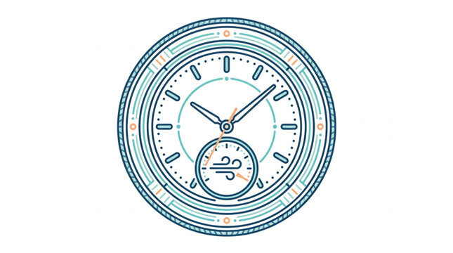 Classic Mechanical Watch Face with Subdial.