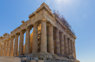 Obraz premium Parthenon on the Acropolis of Athens, Greece. 