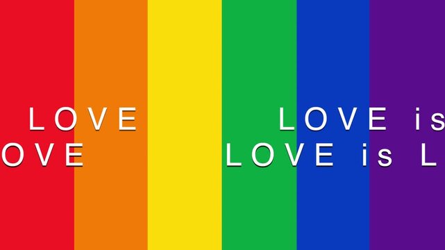 Happy Pride Month Video Background | Love Is Love | LGBTQ+ Rainbow Flag Animation HD