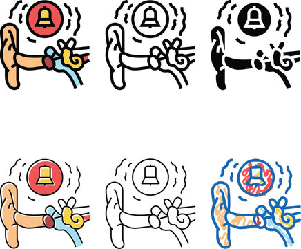 stylized tinnitus health problem color icon vector. tinnitus health problem sign. isolated symbol
