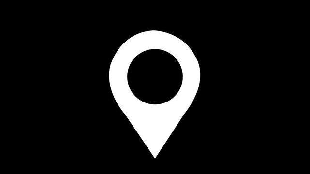 Map pointer icon set with pin symbols for navigation and location markers 4k video 