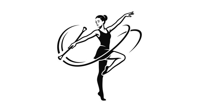 Majorette Dancer Twirling Baton Performance