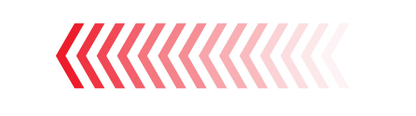 Fototapeta premium Gradient chevron arrow pattern. Abstract directional movement design. Modern forward indicator symbol on transparent background.