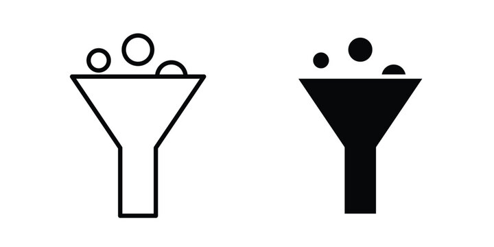 Filter funnel process icon