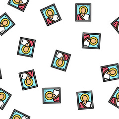 Obraz premium icon christianity vector seamless pattern icon christianity sign illustration