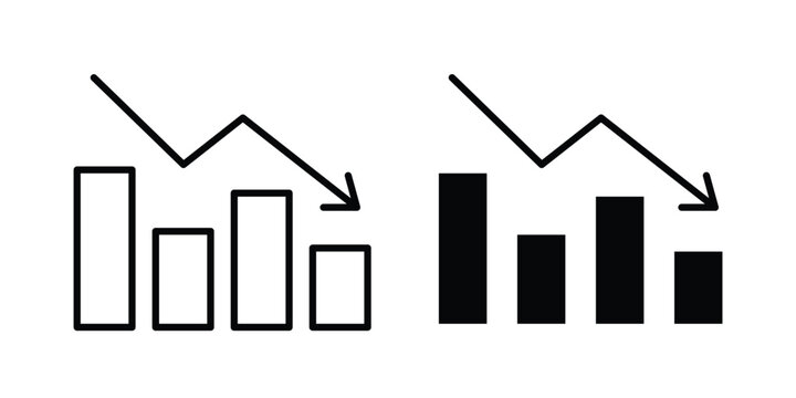 Negative trend icon