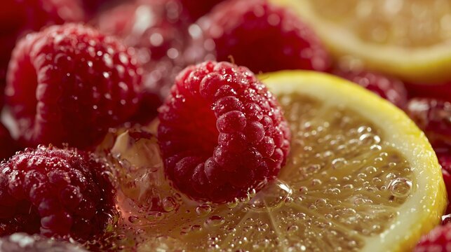 Berries and lemon, mixed in a cool drink, offer a tart and sweet taste, like raspberry lemonade.