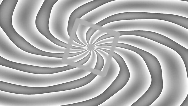 White Spiral Optical Illusion Pattern Radiating From Center Point