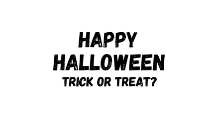 Obraz premium Happy halloween trick or treat text design