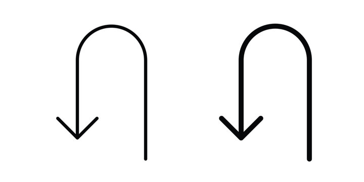 U turn icon