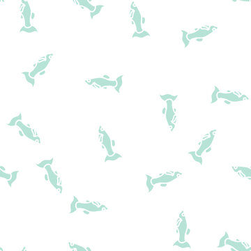 molly fish vector glyph seamless pattern molly fish sign illustration