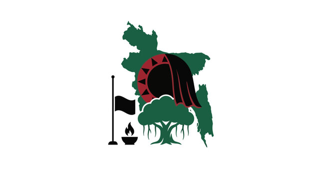 Kenya Cultural Symbol with Map and Traditional Elements