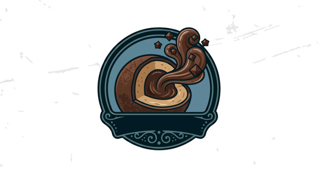 Brown monkey face logo icon.