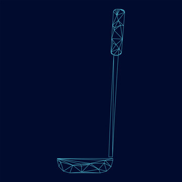Soupe ladle low poly triangulation triangulated polygonal electric cyan blue vibrant aqua neon color vector illustration image outline contour line