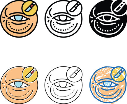 blepharoplasty surgery color icon vector. blepharoplasty diversity surgery sign. isolated symbol