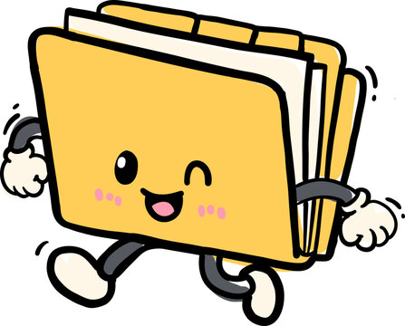 Animated Book Character with Hands and Feet