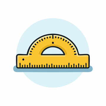 Yellow Protractor Icon