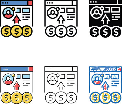 sinding digital money to user color icon vector. sinding digital stylized money to user sign. isolated symbol