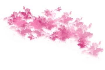 Fototapeta premium Abstract Pink Cloud Smoke Shape Element PNG Transparent