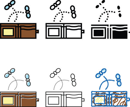 styleset empty wallet color icon vector. empty wallet sign. isolated symbol