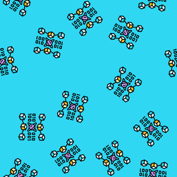 error correction quantum technology vector seamless pattern error correction quantum technology sign illustration