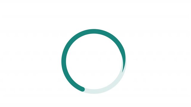 Animated circular progress ring with smooth rotating arc isolated on bright background for interface and dashboard design