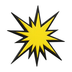 Fototapeta premium Yellow and black starburst graphic element