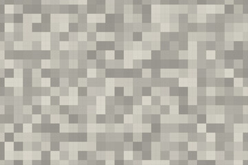 Naklejka premium Abstract pixelated geometric pattern with varying shades of grey and beige creating a mosaic effect