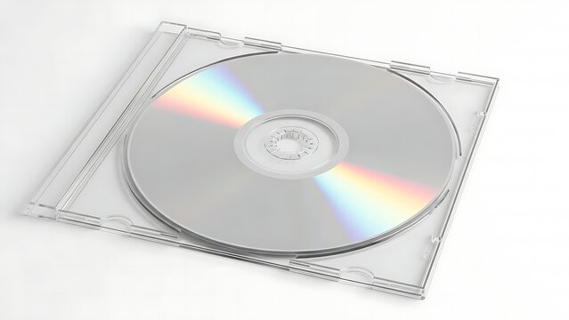 Blank cd disc in clear plastic case