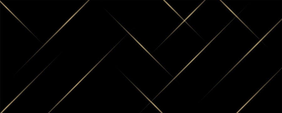Abstract black with gold lines, triangles background modern design. Vector illustration EPS 10.