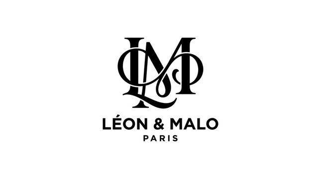 Sophisticated monogram logo for a Parisian luxury fashion brand.