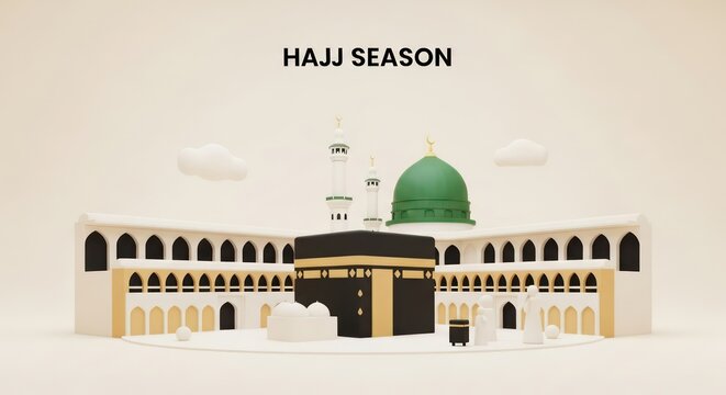 Three dimensional model of the grand mosque for hajj