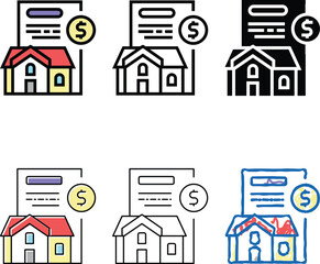 Naklejka premium payment of taxes color icon vector. payment of taxes sign. isolated looks symbol