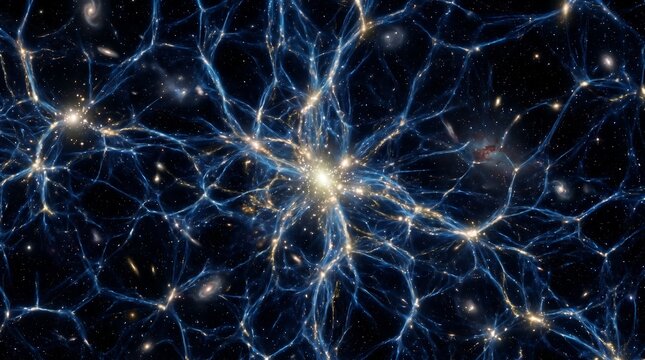 Vast cosmic web of interconnected galaxy clusters and dark matter filaments