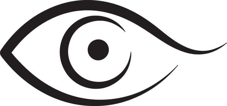 One continuous editable single line female eye line. one line art icon drawing vector