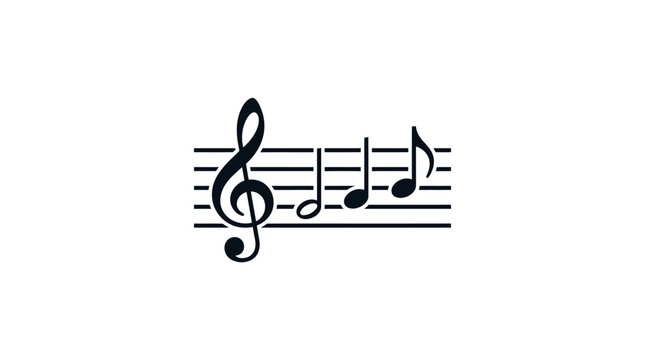 Classical treble clef musical notation on a clean white background