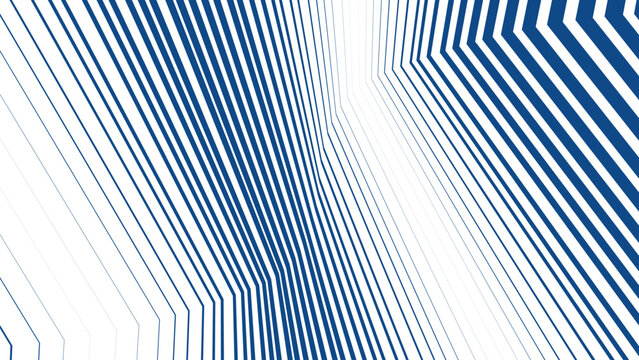 Abstract Blue and White Geometric Pattern with Repeating Lines and Angles