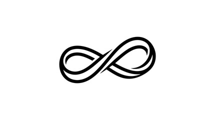 Naklejka premium Hand drawn infinity symbol on a plain white background