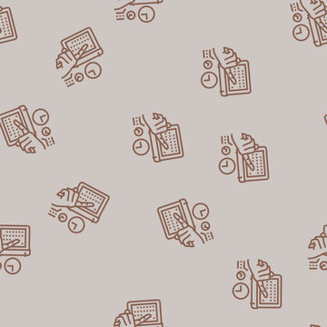 assign reasonable deadlines vector line seamless pattern assign reasonable deadlines sign illustration