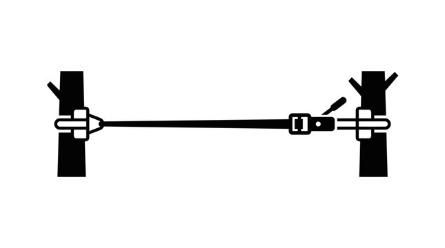 Industrial safety harness connector with lanyard on vertical supports