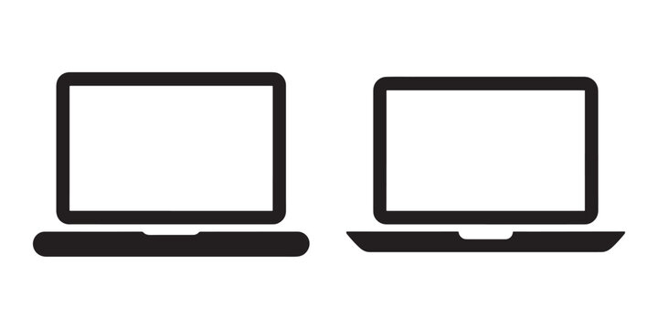 Two black laptop side by side computer technology