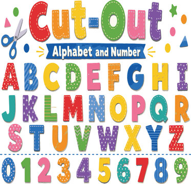 Mega set of cut out magazine alphabet collage font with colorful letters, letters and numbers in retro Y2K style, paper scrapbook typography set. Cartoon blackmail ransom kidnapper anonymous Font.