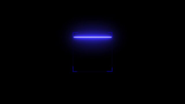 scanner icon animation isolated scanner neon shine icon animation.   scanning animation showing neon fingerprint icon scanner animation 4k video