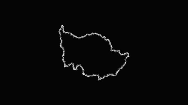 Sketch Zug outline map animation - smooth progressive reveal
