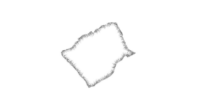 Sketch Bartin outline map animation - smooth progressive reveal