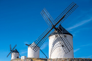 Famous and beautiful windmill in Consuegra. Giants from Don Quixote book © Aitor