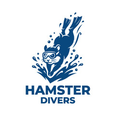 Hamster scuba diving with goggles and flippers © jerome